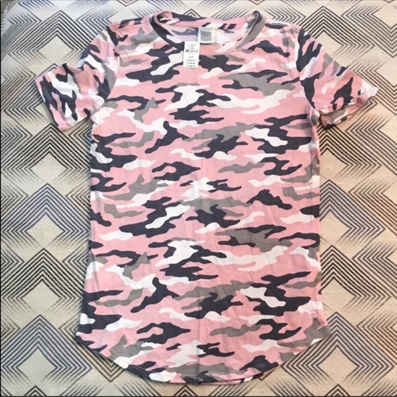 PINK Victoria's Secret Tops - Pink Army Crew Neck Tee